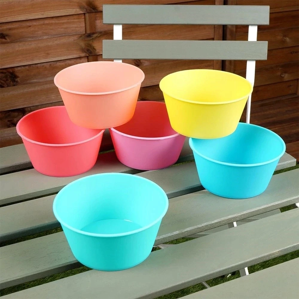 Excellent Houseware Plastikiniai dubenėlių rinkinys 6 vnt. 12,5 cm, 400 ml