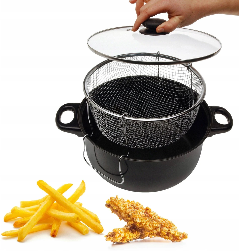 Excellent Houseware Kepimo puodas su stikliniu dangčiu, 26cm