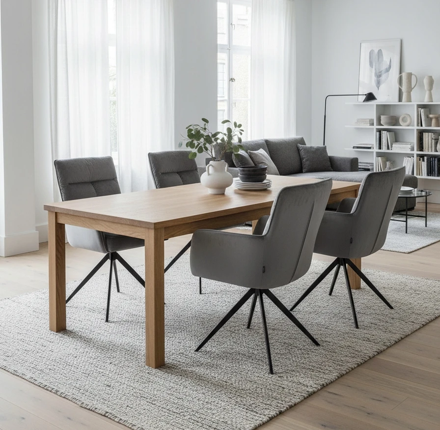 Exito Design Eldo – pilkas, apmuštas, besisukantis biuro kėdė