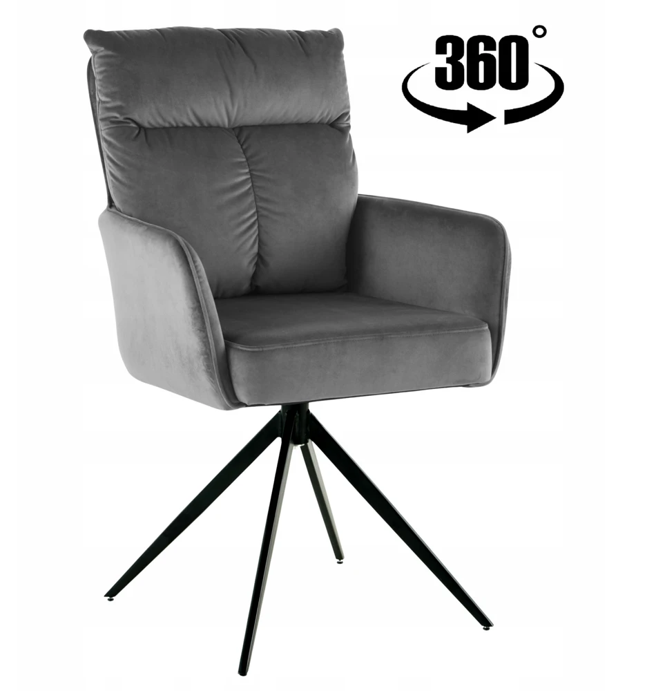 Exito Design Eldo – pilkas, apmuštas, besisukantis biuro kėdė