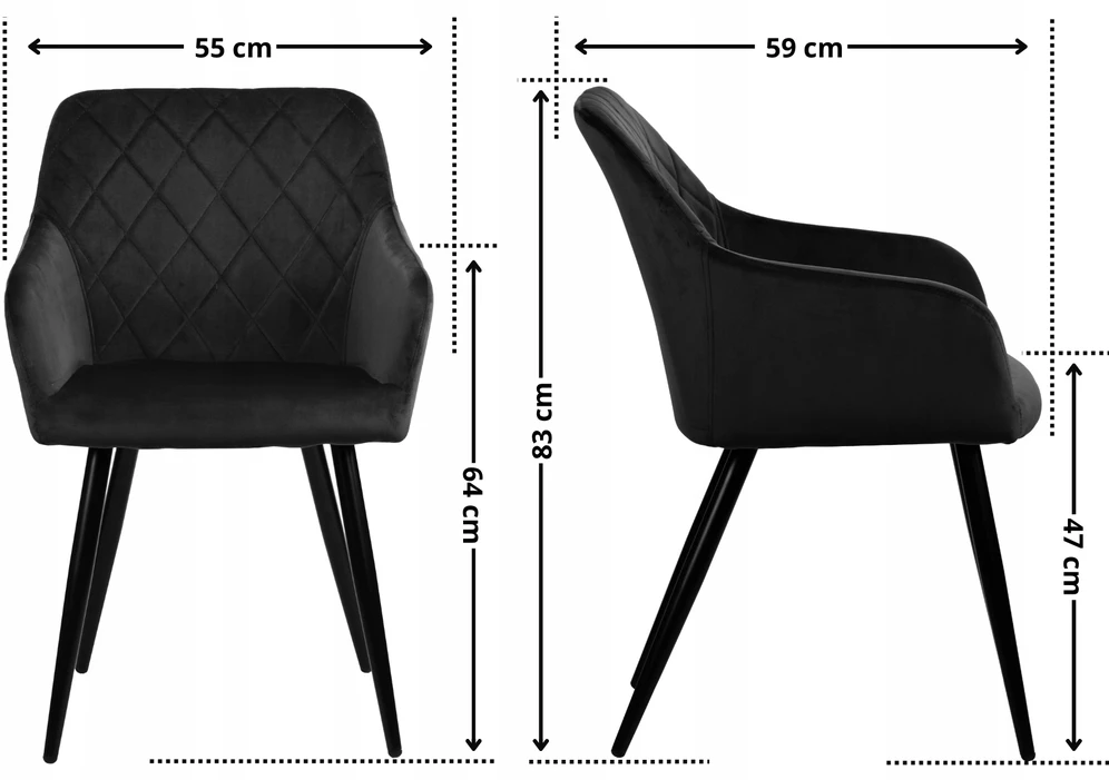 Exito Design Juodas veliūrinis krėslas Milton – stilius ir komfortas jūsų namams