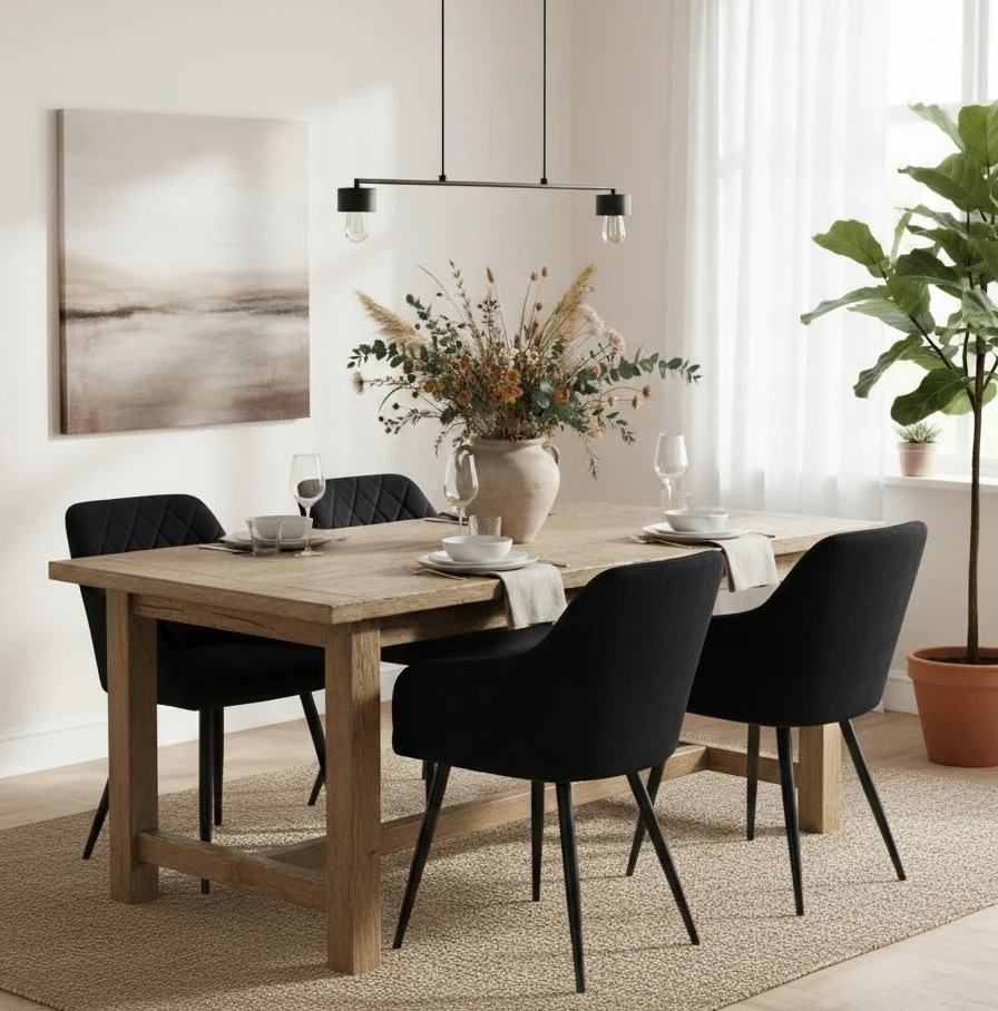 Exito Design Juodas veliūrinis krėslas Milton – stilius ir komfortas jūsų namams