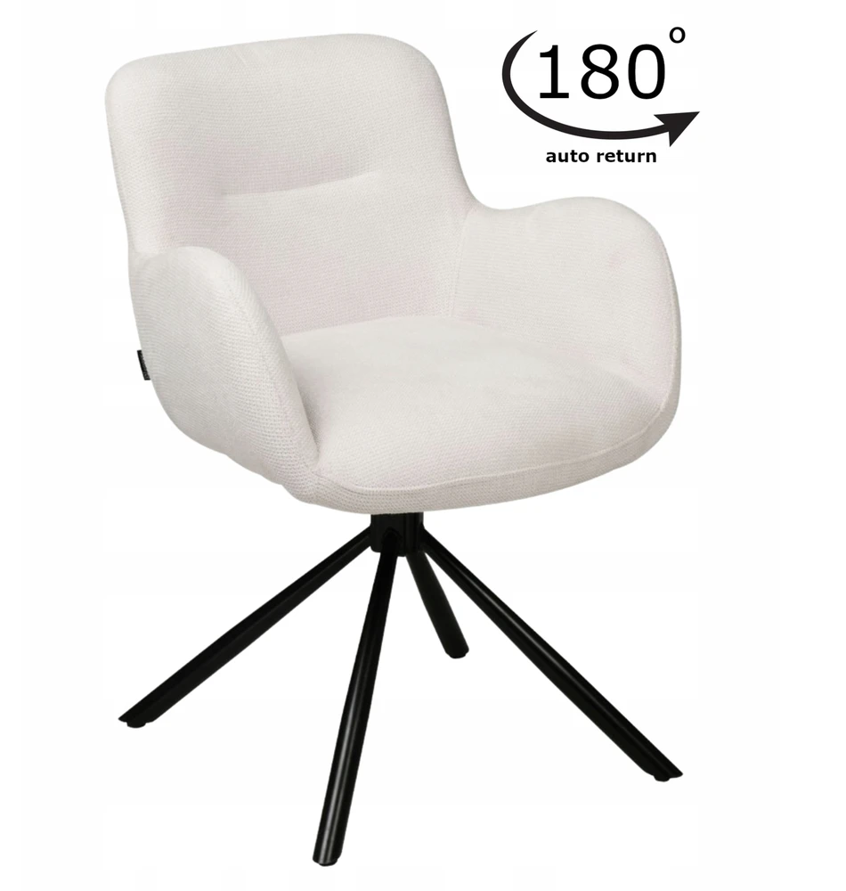 Exito Design Minkšta ekru pasukama kėdė svetainei, valgomajam, moderniam biurui MARKO