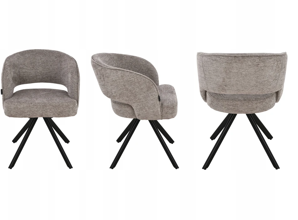 Exito Design Minkšta pasukama kėdė su smėlio spalvos spyruoklėmis, skirta MELTON svetainei