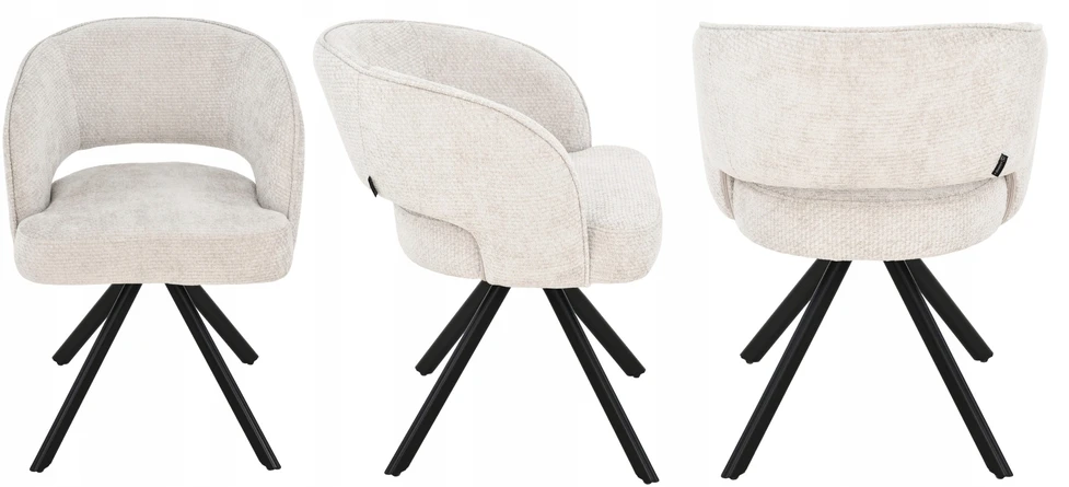 Exito Design Minkšta pasukama kėdė su smėlio spalvos spyruoklėmis, skirta MELTON svetainei