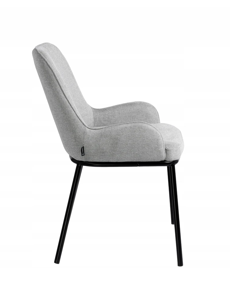 Exito Design Pilka minkšta kėdė svetainei, valgomajam ir virtuvei - modernus SANTO