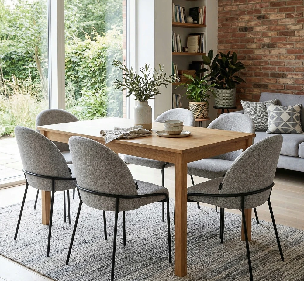 Exito Design Pilka minkšta kėdė svetainei, valgomajam ir virtuvei - modernus KIVO