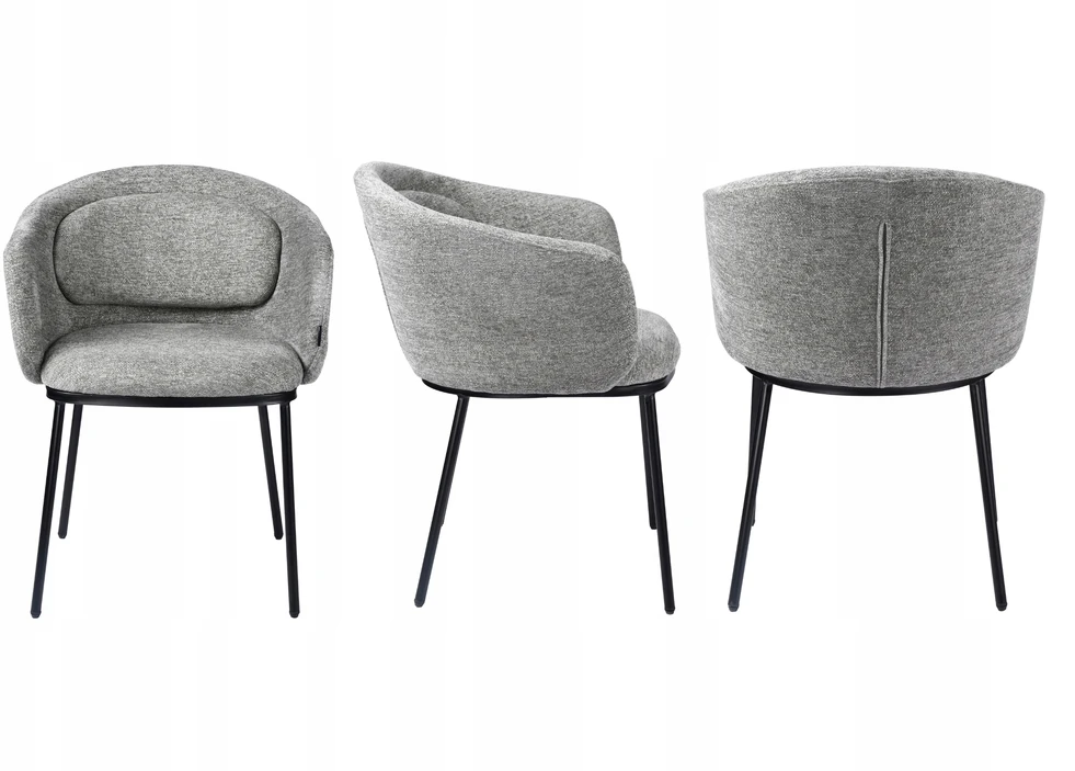 Exito Design Pilka minkšta kėdė svetainei, valgomajam ir moderniai virtuvei - BLUMO