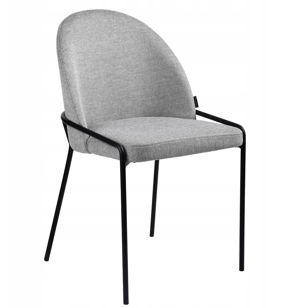 Exito Design Pilka minkšta kėdė svetainei, valgomajam ir virtuvei - modernus KIVO