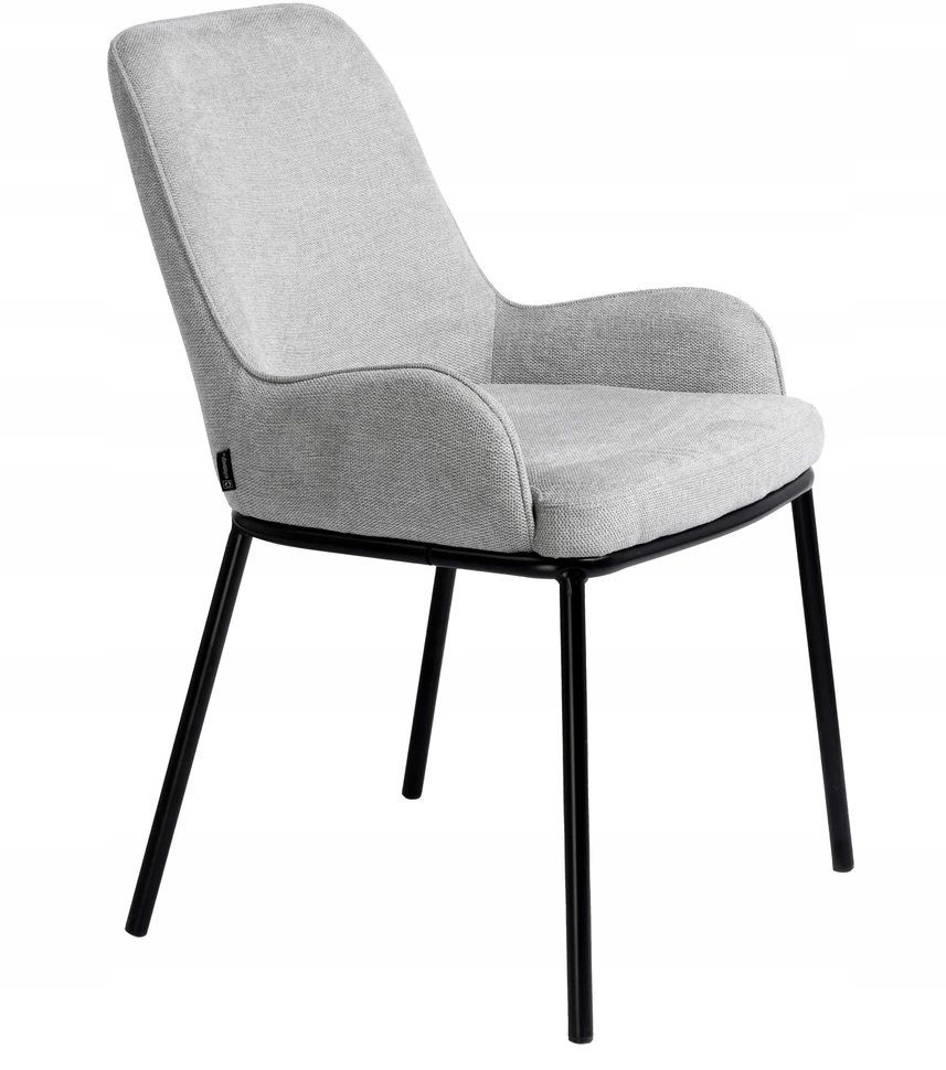 Exito Design Pilka minkšta kėdė svetainei, valgomajam ir virtuvei - modernus SANTO