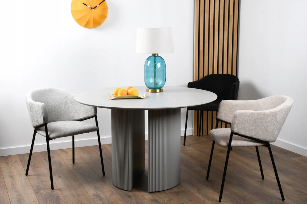 Exito Design Pilka minkšta kėdė svetainei, valgomajam ir virtuvei - moderni ARGOS