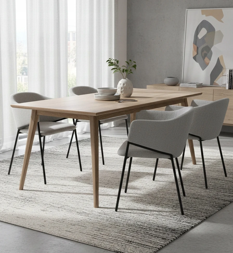 Exito Design Pilka minkšta kėdė svetainei, valgomajam ir virtuvei - moderni ARGOS