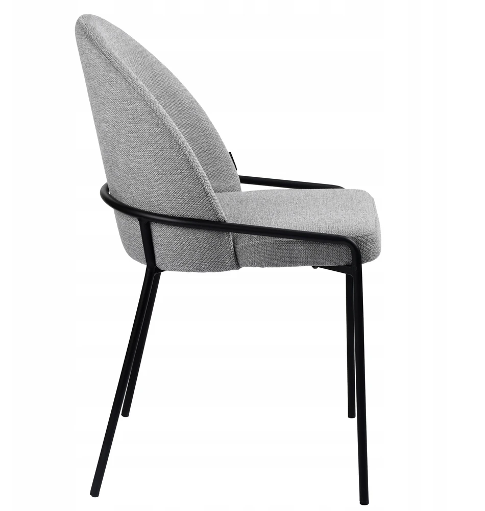Exito Design Pilka minkšta kėdė svetainei, valgomajam ir virtuvei - modernus KIVO