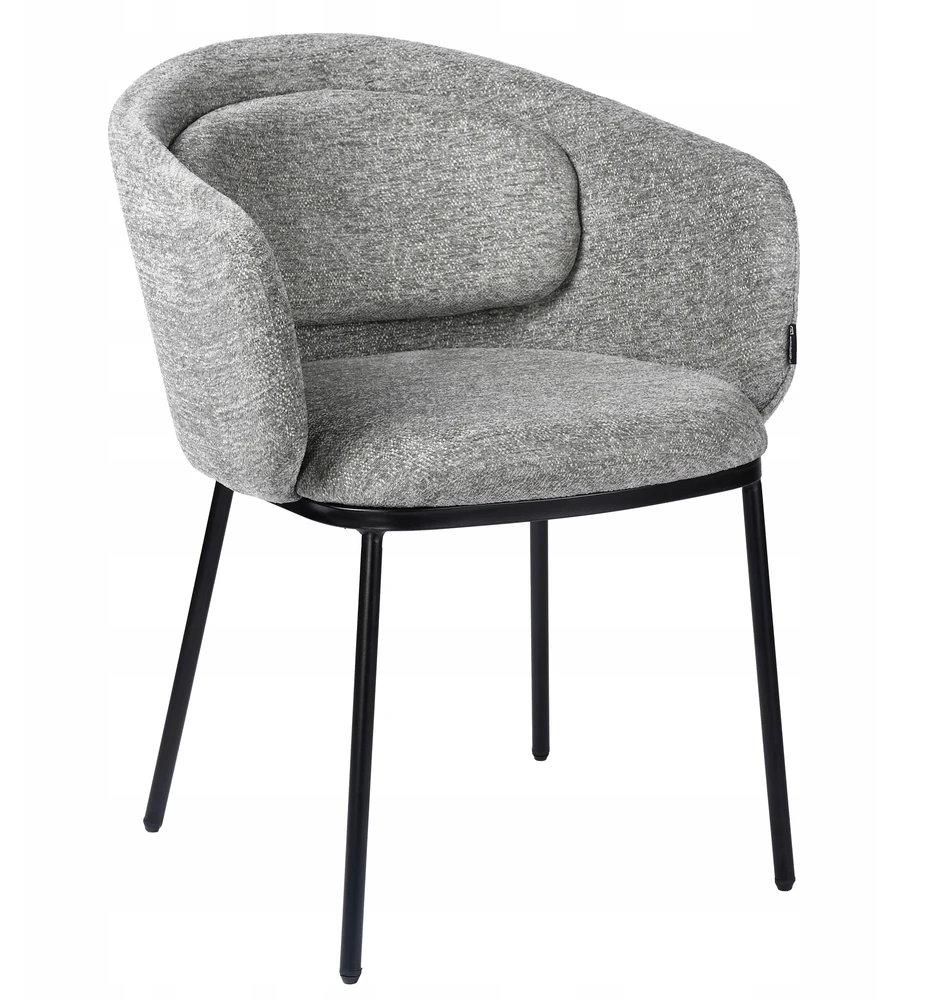 Exito Design Pilka minkšta kėdė svetainei, valgomajam ir moderniai virtuvei - BLUMO