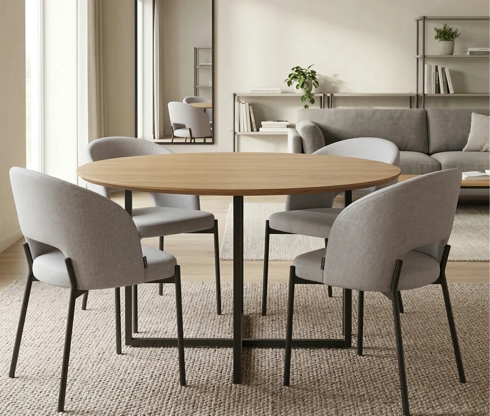 Exito Design Pilka minkšta kėdė svetainei, valgomajam ir moderniai virtuvei - SIENA