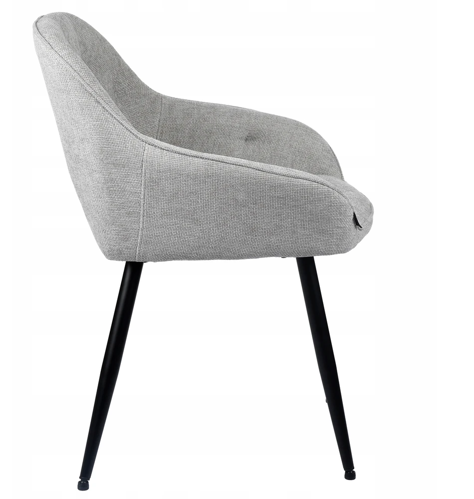 Exito Design Pilka minkšta kėdė svetainei, valgomajam ir moderniai virtuvei - LOREN