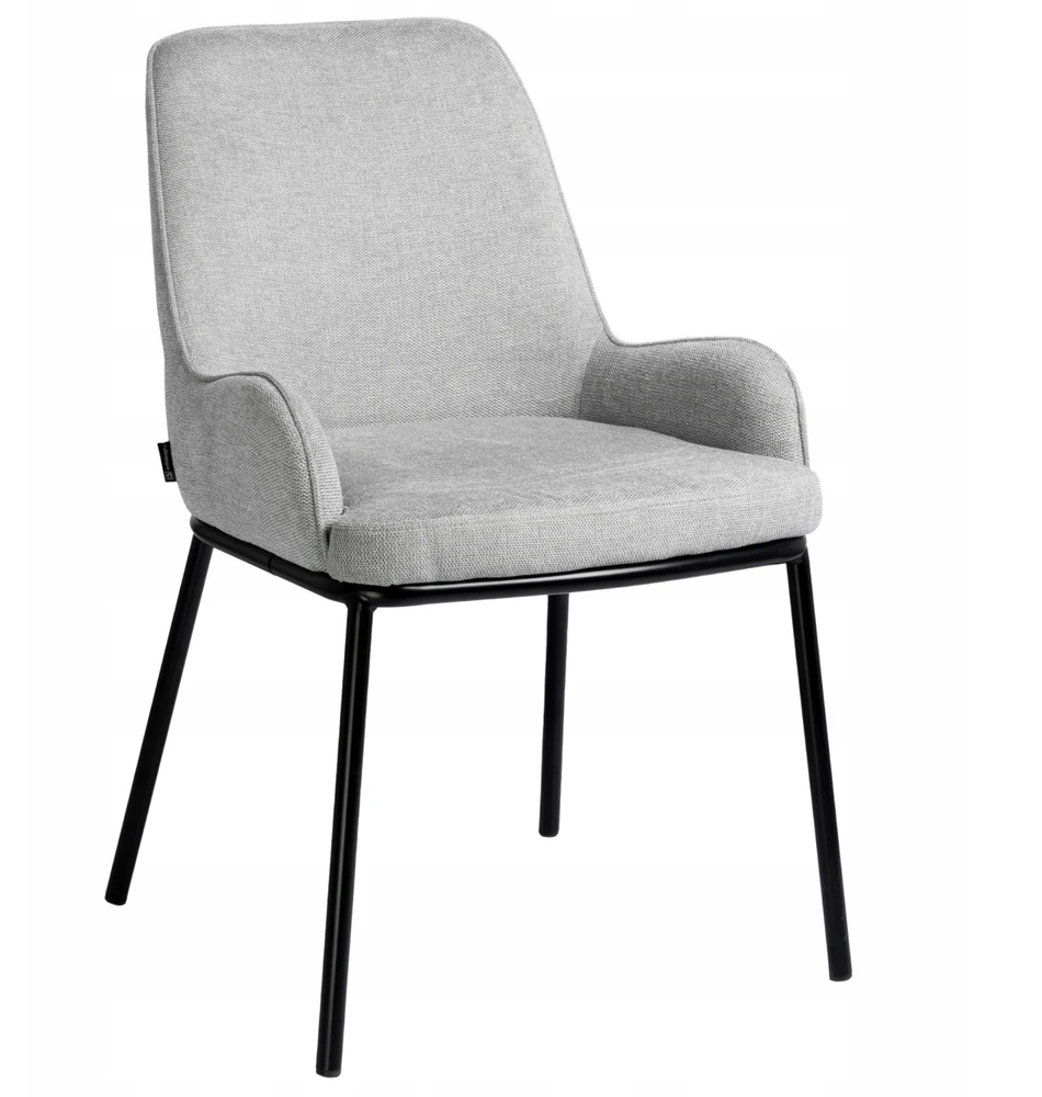 Exito Design Pilka minkšta kėdė svetainei, valgomajam ir virtuvei - modernus SANTO