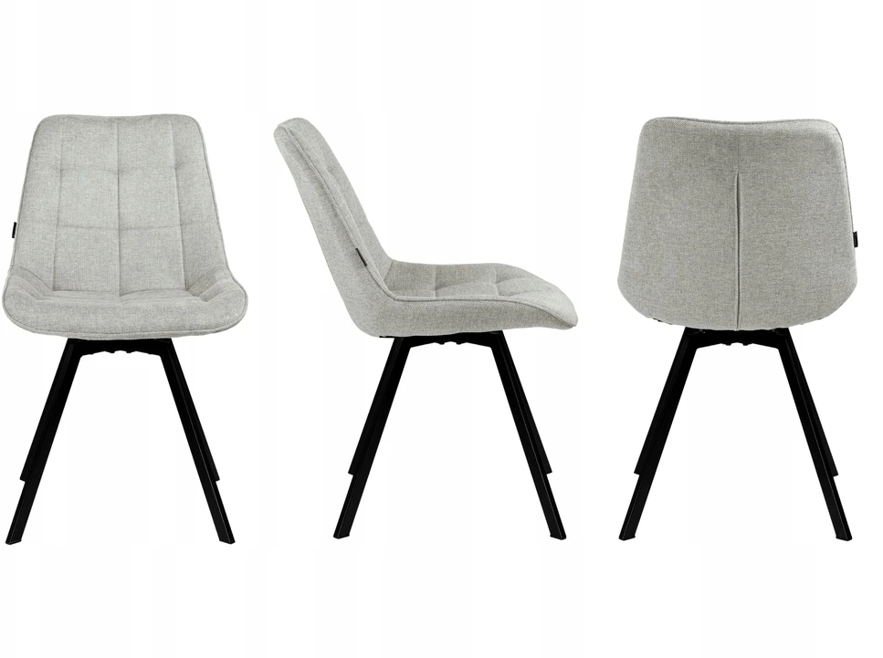 Exito Design Pilka minkšta pasukama kėdė svetainei, valgomajam, virtuvei, LAPO rašomiesiems stalams
