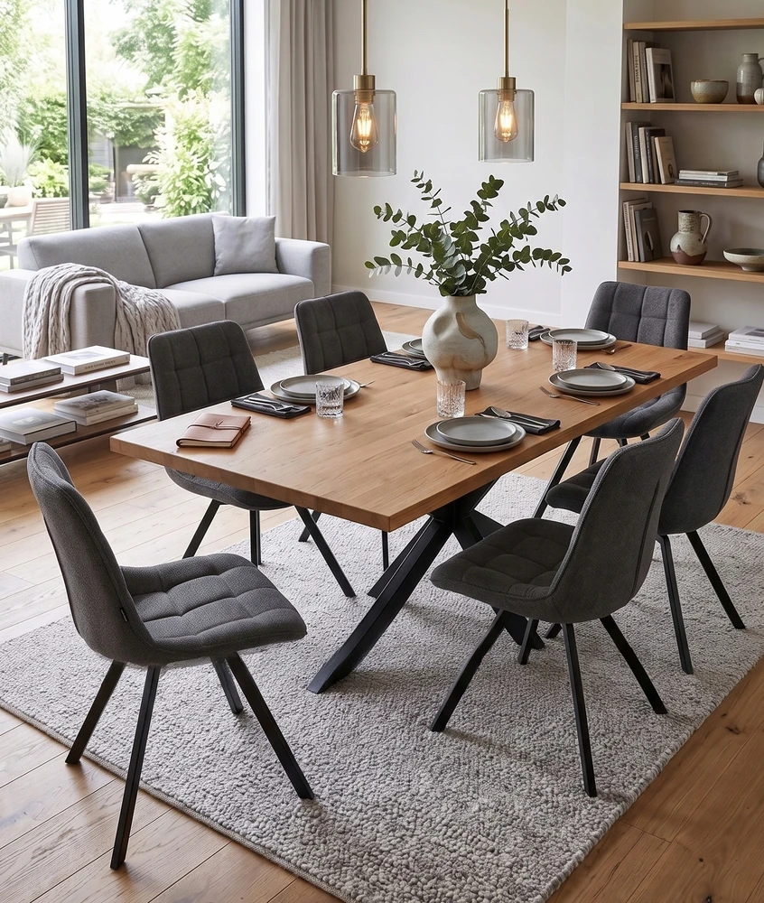 Exito Design Pilka minkšta pasukama kėdė svetainei, virtuvei, valgomajam, LAPO biurui