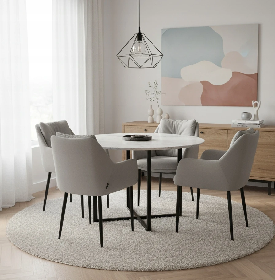 Exito Design Pilkas minkštas krėslas Alex - stilius ir patogumas jūsų namams