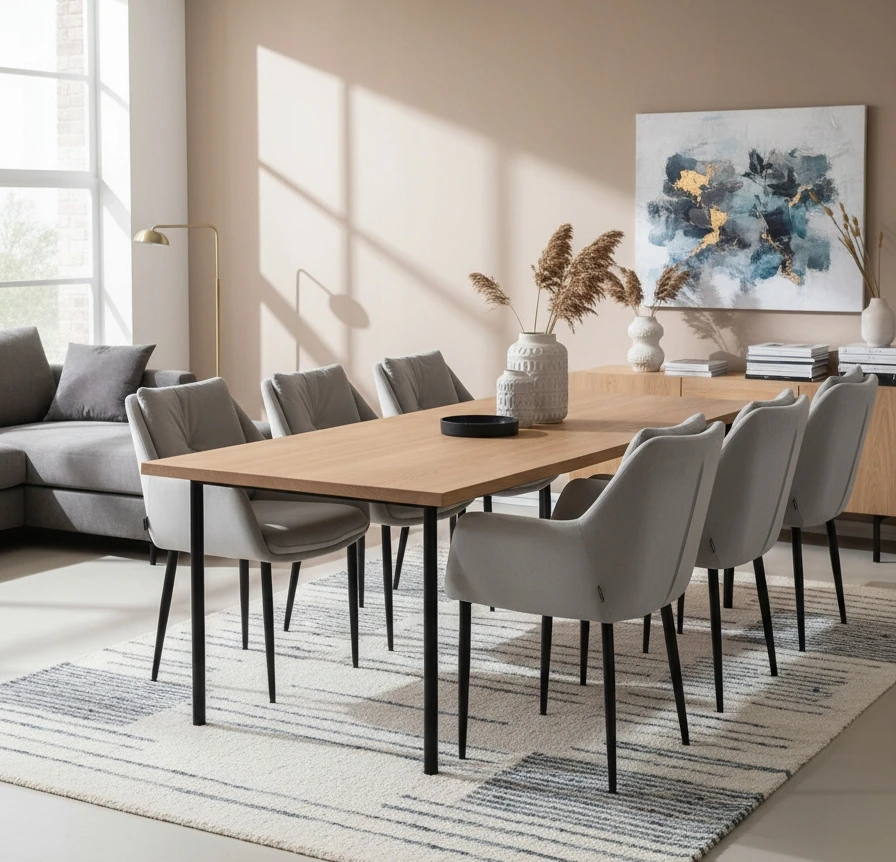 Exito Design Pilkas minkštas krėslas Alex - stilius ir patogumas jūsų namams