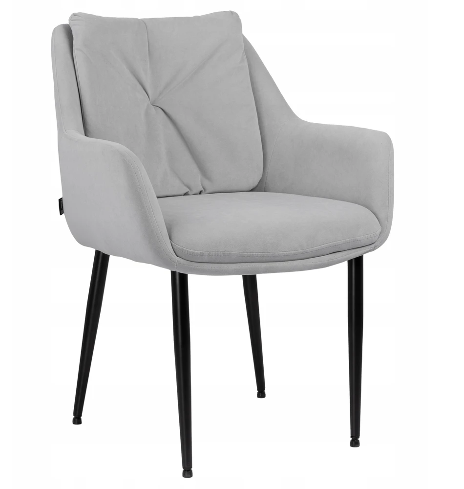 Exito Design Pilkas minkštas krėslas Alex - stilius ir patogumas jūsų namams