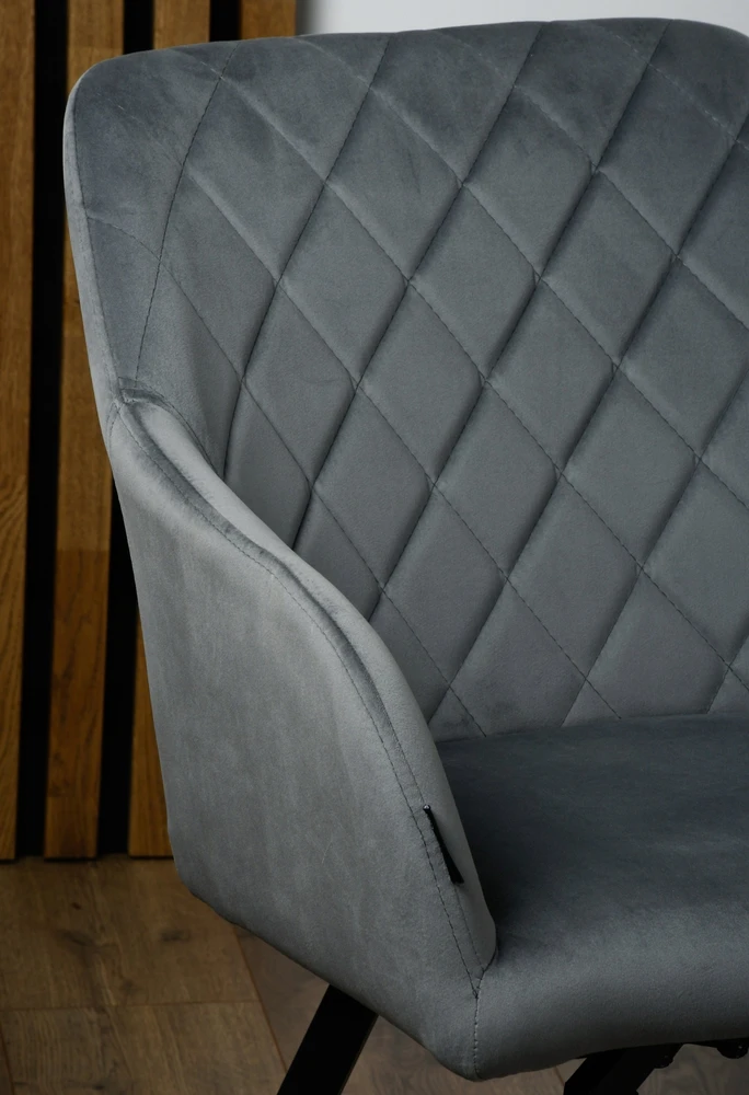 Exito Design Pilko aksomo minkšta pasukama kėdė svetainei, valgomajam, PANKO biurui