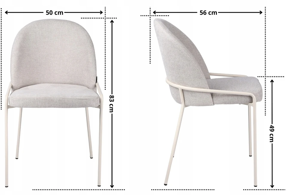 Exito Design Smėlio spalvos minkšta kėdė svetainei, valgomajam ir virtuvei - modernus KIVO