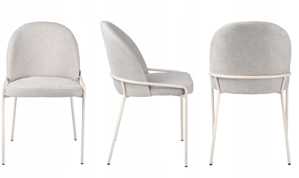Exito Design Smėlio spalvos minkšta kėdė svetainei, valgomajam ir virtuvei - modernus KIVO