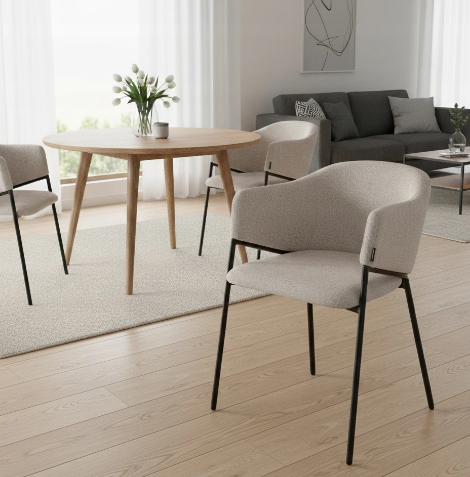 Exito Design Smėlio spalvos minkšta kėdė svetainei, valgomajam ir virtuvei - moderni ARGOS