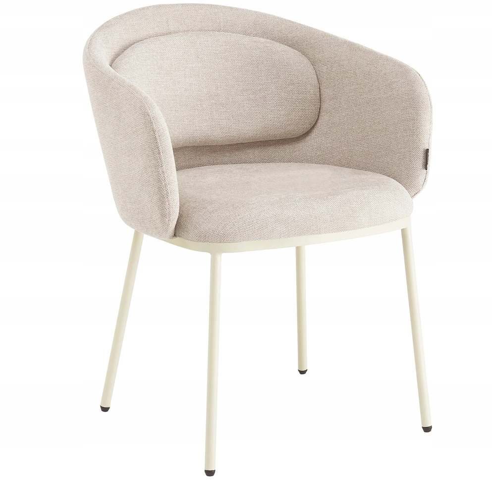 Exito Design Smėlio spalvos minkšta kėdė svetainei, valgomajam ir moderniai virtuvei - BLUMO
