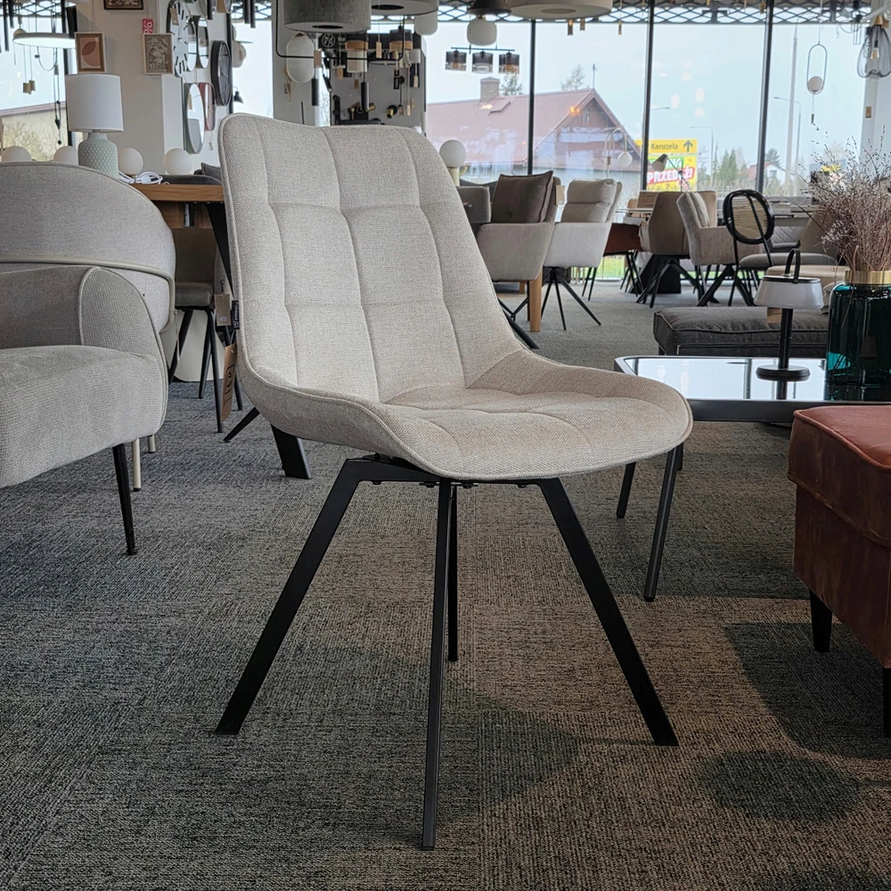 exito design Smėlio spalvos minkšta pasukama kėdė svetainei, valgomajam, virtuvei, LAPO rašomiesiems stalams