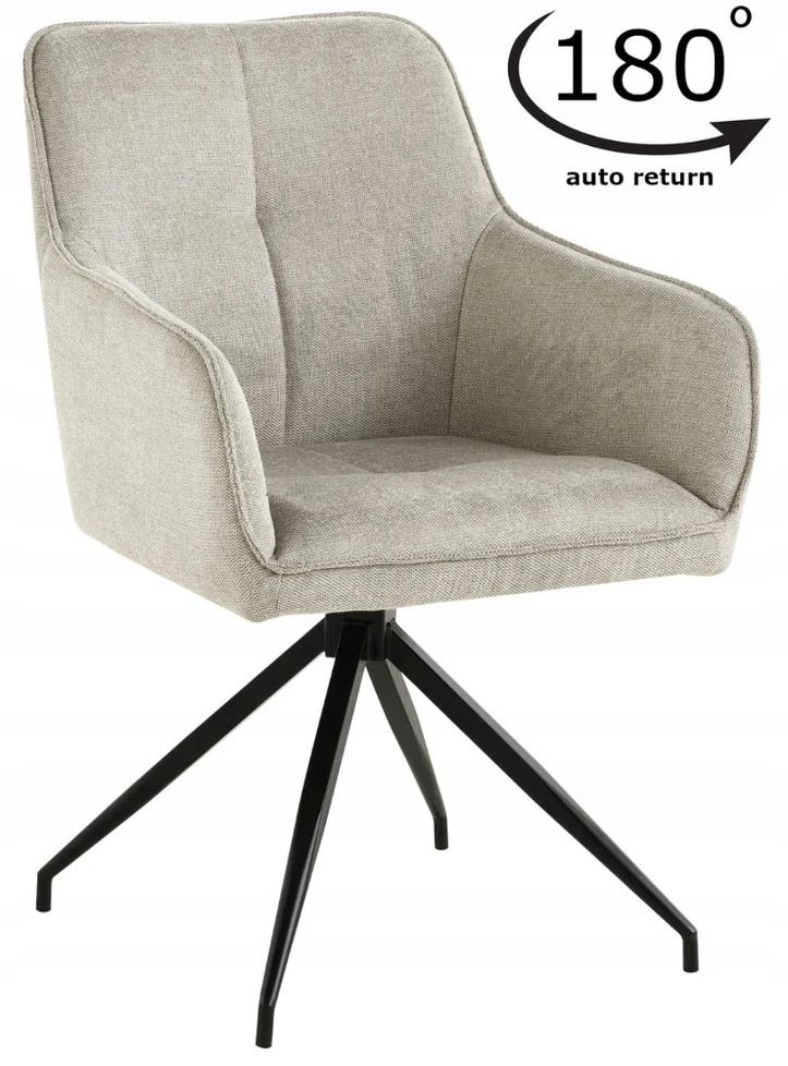 Exito Design Smėlio spalvos minkšta pasukama kėdė svetainei, valgomajam, virtuvei, ASTER rašomiesiems stalams