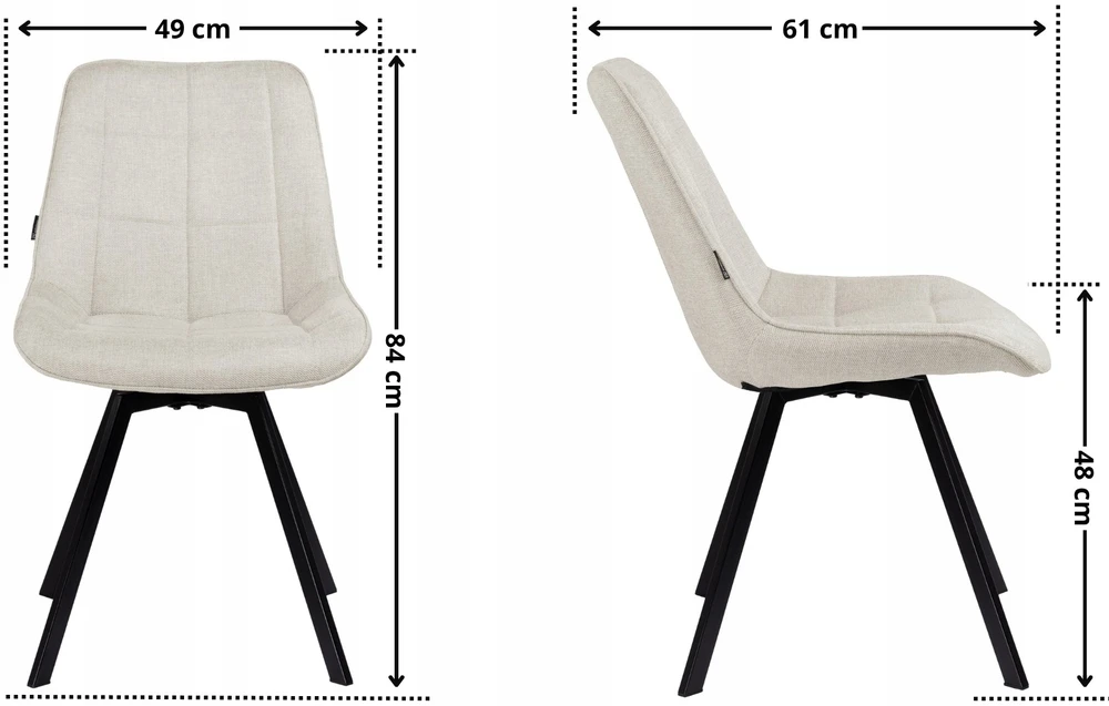 exito design Smėlio spalvos minkšta pasukama kėdė svetainei, valgomajam, virtuvei, LAPO rašomiesiems stalams