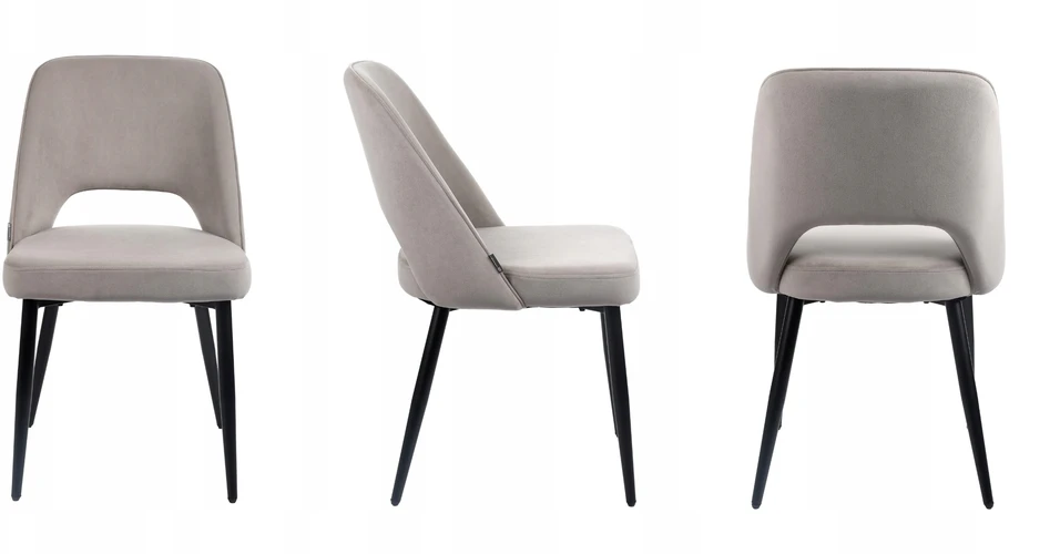 Exito Design Smėlio spalvos minkštas aksominis krėslas svetainei, tualetiniam stalui, valgomajam - FERO