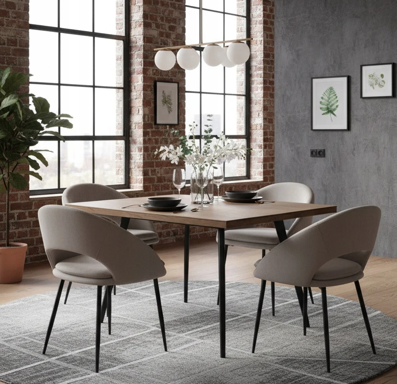 Exito Design Smėlio spalvos minkštas aksominis krėslas svetainei, tualetiniam stalui, valgomajam - NILO