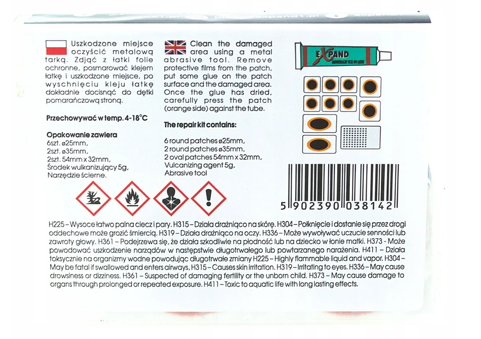 EXPAND BAR Dviračių/motociklų/automobilių pleistrų rinkinys 12