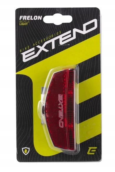 Extend LED galinis dviračio žibintas bagažinei, atšvaitas E1 50/80mm, lemputė maitinama baterijomis