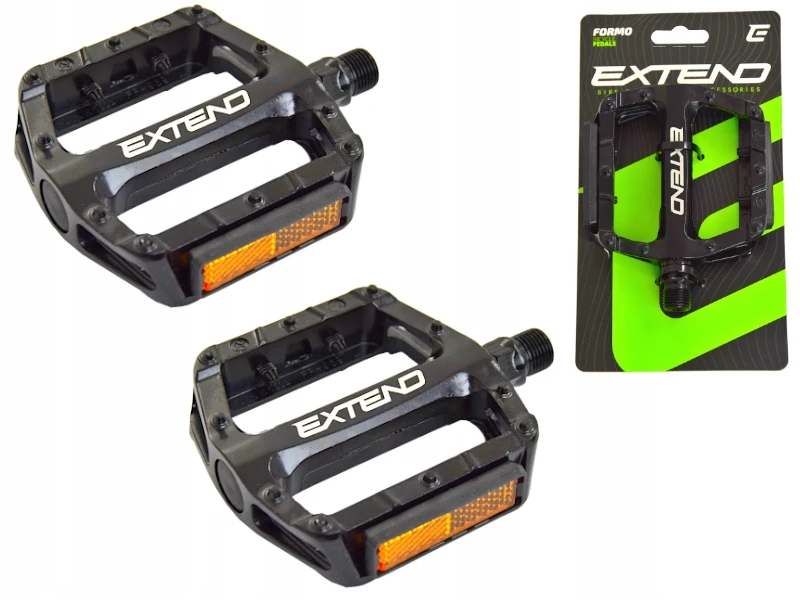 EXTEND PLATFORM DVIRAČIO PEDALAI Juodas ALUMININIS 9/16 KEIŠČIŲ MTB TREKKING