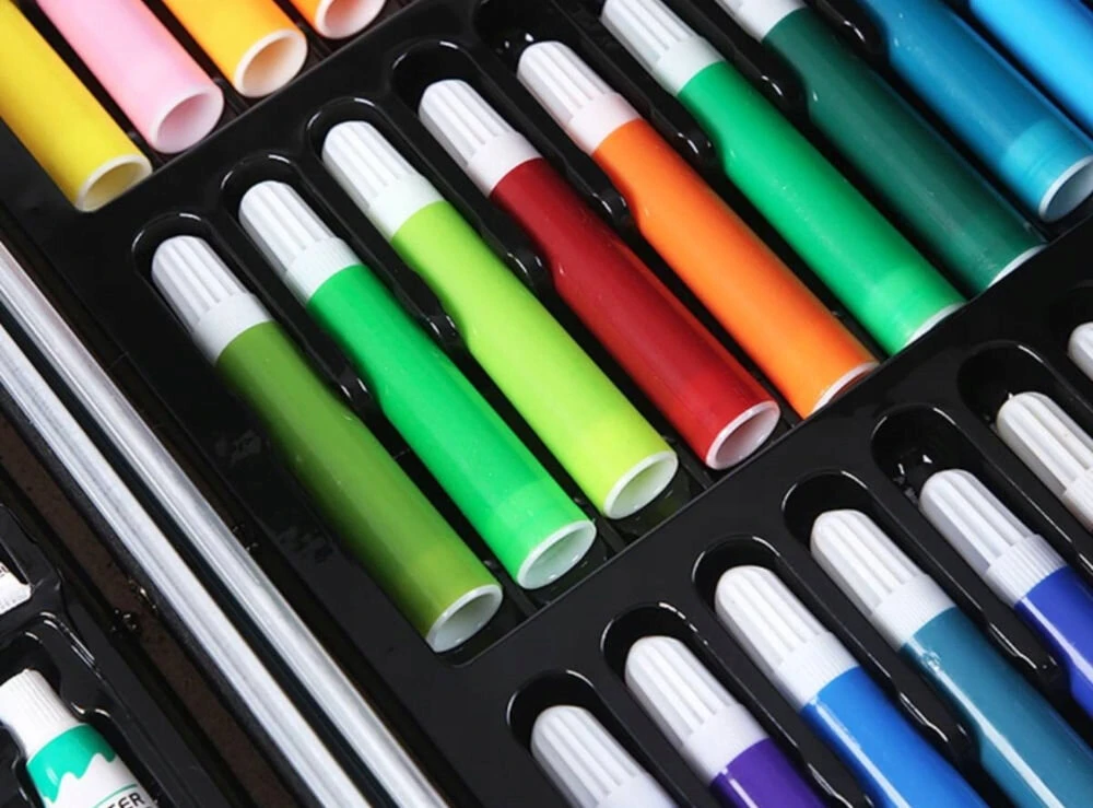 Extralink Vaikų meninis piešimo rinkinys su 145 elementais didelėje dėžėje