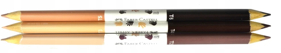 Faber-castell 15 spalvų trikampės mokyklinės kreidelės (su odos atspalviais)