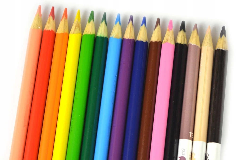 Faber-castell 15 spalvų trikampės mokyklinės kreidelės (su odos atspalviais)
