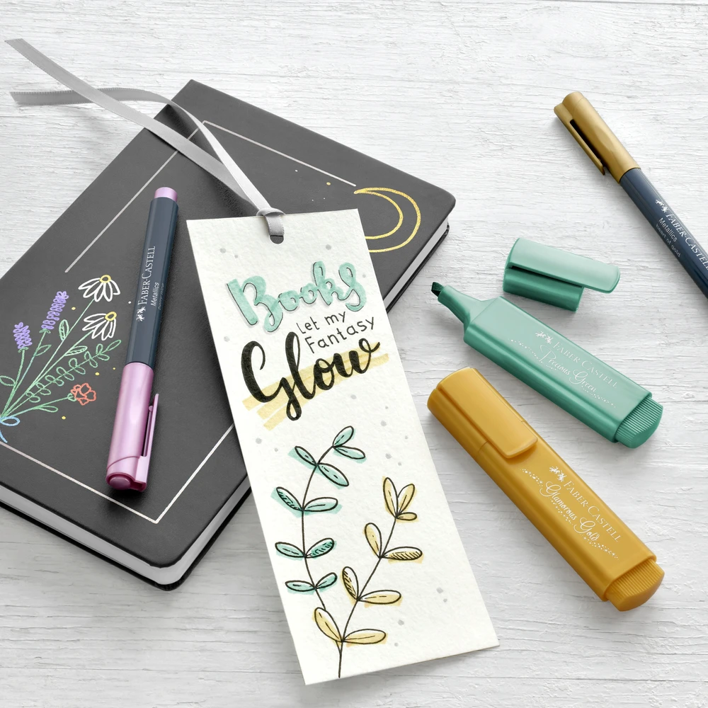 Faber-castell 1546 Metallic Creative Studio žymekliai, 4 vnt.