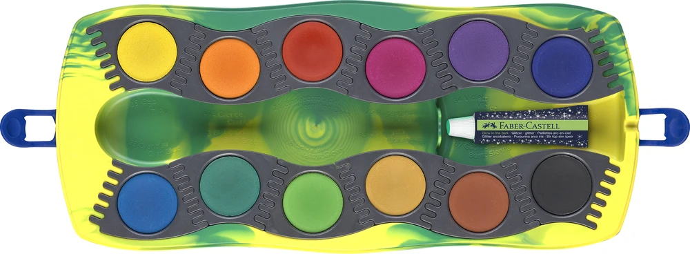 Akvarelė Faber-Castell Connector Dinosaurus,12 spalvų