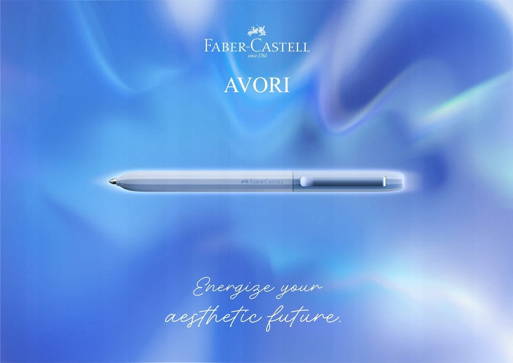 Faber-castell Avori automatinis rašiklis, mėlynas rašalas, M