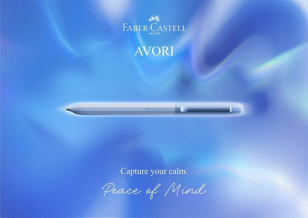 Faber-Castell - Avori Ballpoint Pen – Extra Bold Mėlyna Refill (Peace of Mind)