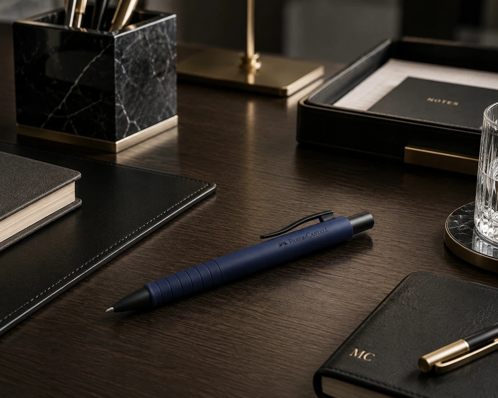 Automatinis tušinukas Faber-Castell PolyBall, XB, 0.6mm, tamsiai mėlynos spalvos