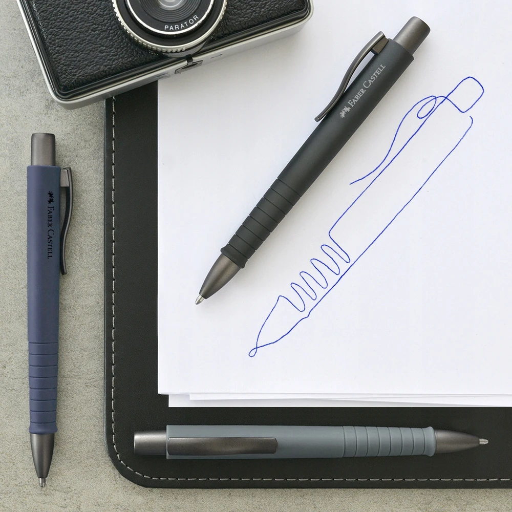 Automatinis tušinukas Faber-Castell PolyBall, XB, 0.6mm, tamsiai mėlynos spalvos
