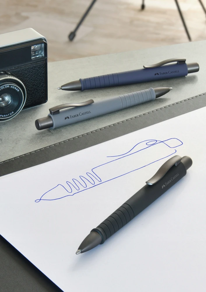 Automatinis tušinukas Faber-Castell PolyBall, XB, 0.6mm, tamsiai mėlynos spalvos