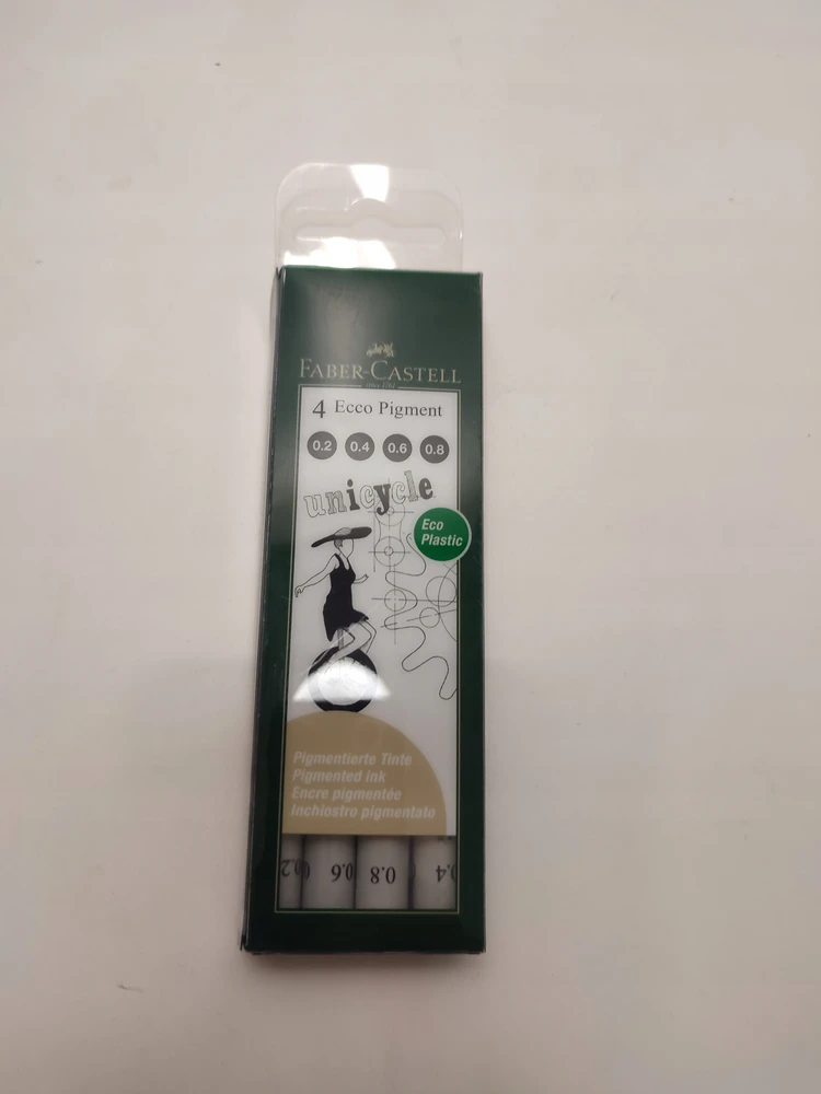 Faber-castell Ecco Pigment 4 vnt. juodi tušinukai